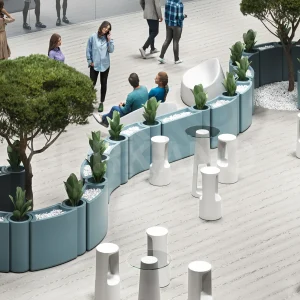 Кашпо Smoov Planter Cylinder DB белого цвета